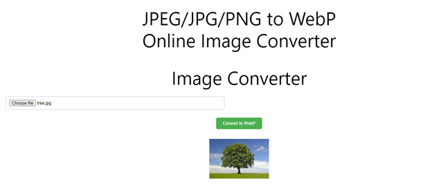 JPEG-JPG-PNG to WebP Online Image Converter