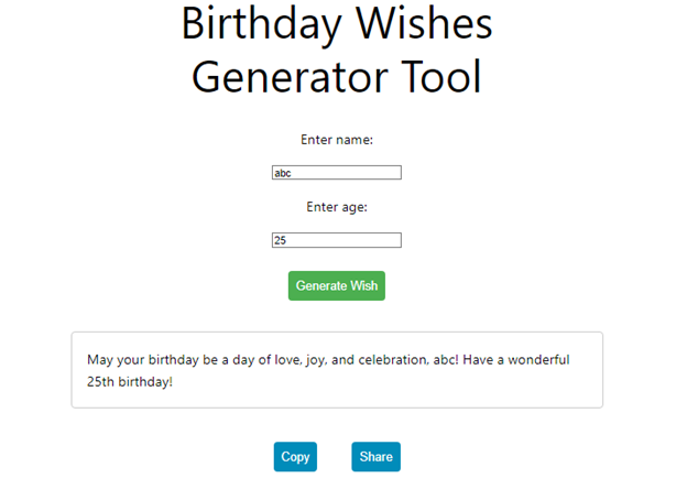 Birthday Wishes Generator Tool Online Free